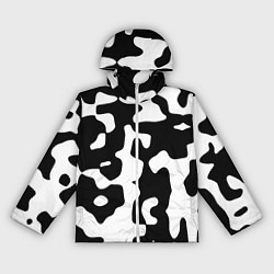 Ветровка с капюшоном женская Камуфляж Cowskin крупный, цвет: 3D-белый