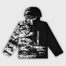 Ветровка с капюшоном женская BMW M Power - pattern, цвет: 3D-черный