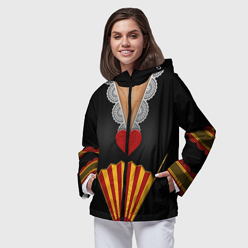 Женская ветровка Червонная королева Верх / 3D-Черный – фото 3