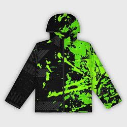 Ветровка с капюшоном женская Black & Green, цвет: 3D-черный