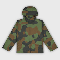 Ветровка с капюшоном женская Камуфляж ВСР-93 крупный, цвет: 3D-черный