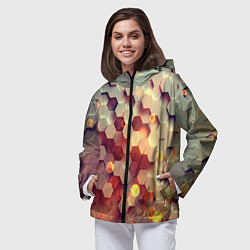 Ветровка с капюшоном женская Ультра блики, цвет: 3D-черный — фото 2