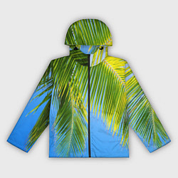 Ветровка с капюшоном женская Пальма у неба, цвет: 3D-черный