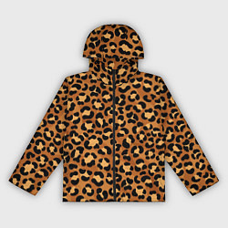 Ветровка с капюшоном женская Леопардовый цвет, цвет: 3D-черный