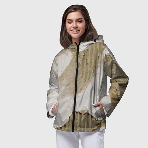 Женская ветровка Рваный гофрированный картон - Milano / 3D-Черный – фото 3