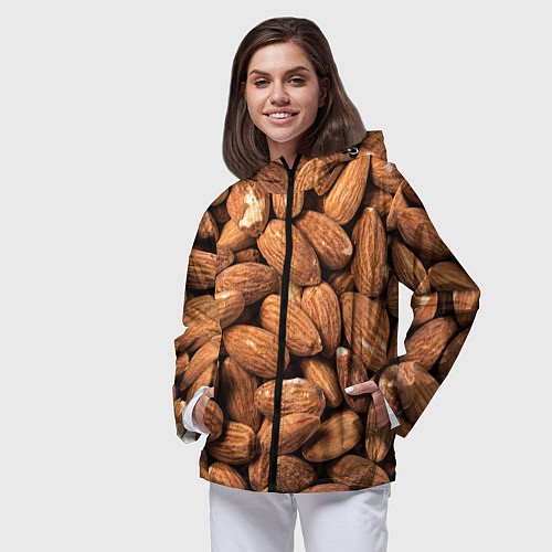Женская ветровка Миндальные орешки / 3D-Черный – фото 3