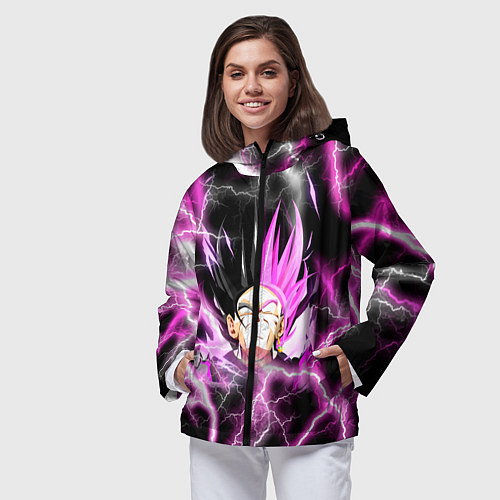 Женская ветровка Драгон Бол Гоку Блек Dragon Ball / 3D-Черный – фото 3
