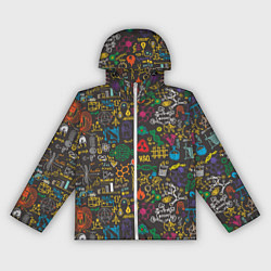 Ветровка с капюшоном женская Шпаргалка по химии, цвет: 3D-белый