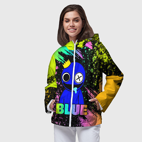 Женская ветровка Rainbow Friends - Blue / 3D-Белый – фото 3