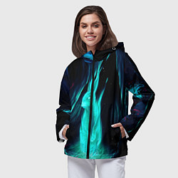 Ветровка с капюшоном женская Водяной Кроль, цвет: 3D-черный — фото 2