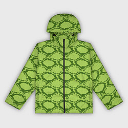 Ветровка с капюшоном женская Милитари змеиная кожа одноцветная, цвет: 3D-черный