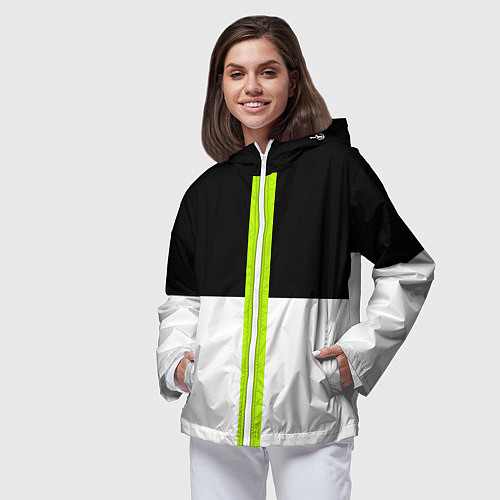 Женская ветровка Геометрия Инь-Янь / 3D-Белый – фото 3