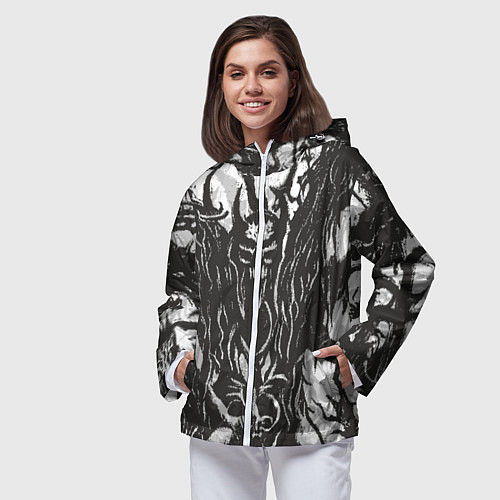 Женская ветровка Evil from the Darkness / 3D-Белый – фото 3