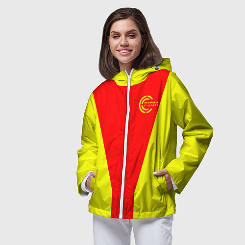 Женская ветровка FIRM желто-красная / 3D-Белый – фото 3