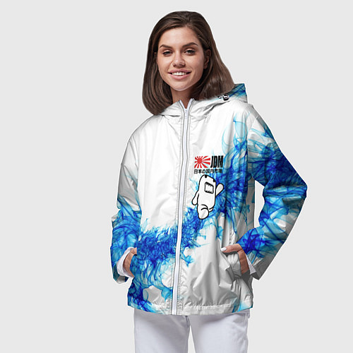 Женская ветровка Jdm style - Japan / 3D-Белый – фото 3