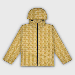 Ветровка с капюшоном женская Ромб штрихованный, цвет: 3D-черный