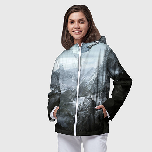Женская ветровка Природа Скайрима / 3D-Белый – фото 3