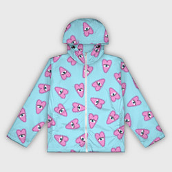 Ветровка с капюшоном женская Глазастое сердечко, цвет: 3D-белый