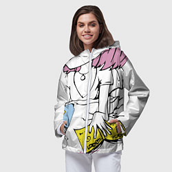 Ветровка с капюшоном женская Inessa - pulp fiction, цвет: 3D-белый — фото 2