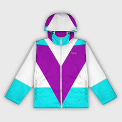 Ветровка с капюшоном женская В ретро стиле FIRM, цвет: 3D-белый