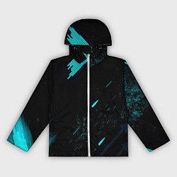 Ветровка с капюшоном женская Abstraction Line blue, цвет: 3D-белый