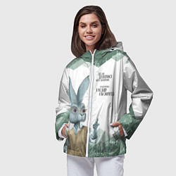 Ветровка с капюшоном женская Препод в институте, цвет: 3D-белый — фото 2