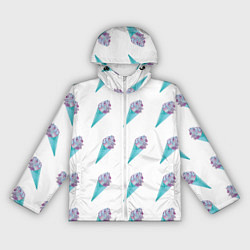 Ветровка с капюшоном женская Vaporwave ice cream, цвет: 3D-белый