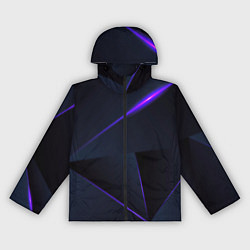 Ветровка с капюшоном женская Geometry stripes neon stiil, цвет: 3D-черный