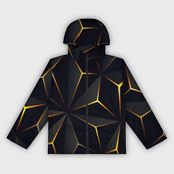 Ветровка с капюшоном женская Hexagon Line Smart, цвет: 3D-черный