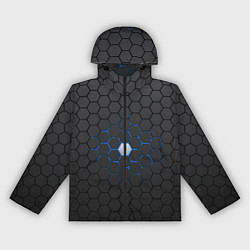 Ветровка с капюшоном женская Светящаяся ячейка, цвет: 3D-черный