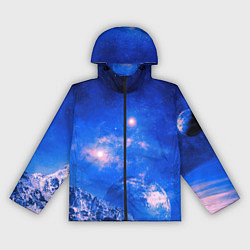 Ветровка с капюшоном женская Бескрайний космос, цвет: 3D-черный