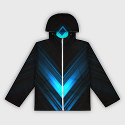 Ветровка с капюшоном женская Neon geometry stripes, цвет: 3D-белый