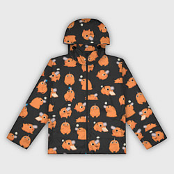 Ветровка с капюшоном женская Chainsaw Man - Почита паттерн, цвет: 3D-черный