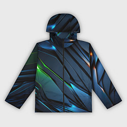 Ветровка с капюшоном женская Разломленные плиты со светом, цвет: 3D-черный