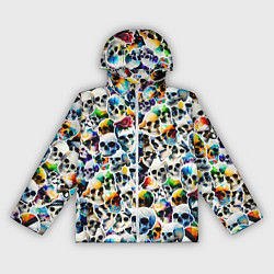 Женская ветровка Акварельные черепа