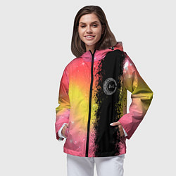 Ветровка с капюшоном женская Mamamoo логотип, цвет: 3D-черный — фото 2