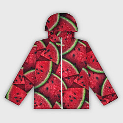Женская ветровка Сочная текстура из долек арбуза