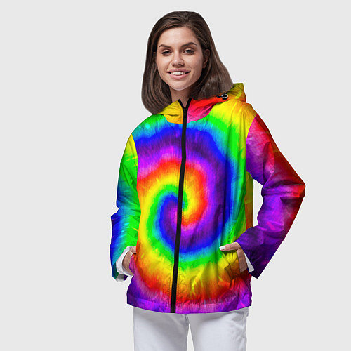 Женская ветровка Тай-дай / 3D-Черный – фото 3