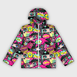 Женская ветровка Глаза аниме-девушки: cool pattern