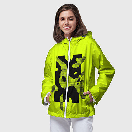 Женская ветровка Pixel paths / 3D-Белый – фото 3