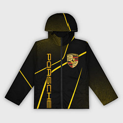 Ветровка с капюшоном женская Porsche - Gold line, цвет: 3D-черный