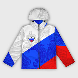 Ветровка с капюшоном женская Сердечко - Россия, цвет: 3D-черный