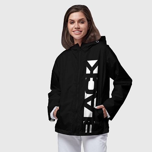 Женская ветровка Black minimalistik / 3D-Черный – фото 3