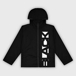 Ветровка с капюшоном женская Black minimalistik, цвет: 3D-черный