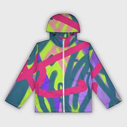 Ветровка с капюшоном женская Цветастая графика, цвет: 3D-белый