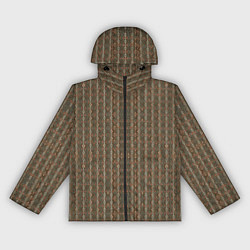 Ветровка с капюшоном женская Текстура шерстяной ткани, цвет: 3D-черный