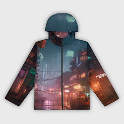 Женская ветровка Киберпанк город будущего