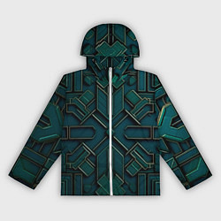 Ветровка с капюшоном женская Металлический паттерн, цвет: 3D-белый