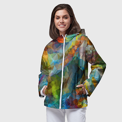 Женская ветровка Color pattern / 3D-Белый – фото 3