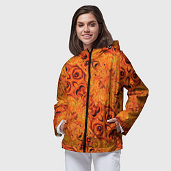Ветровка с капюшоном женская Огненный идол, цвет: 3D-черный — фото 2